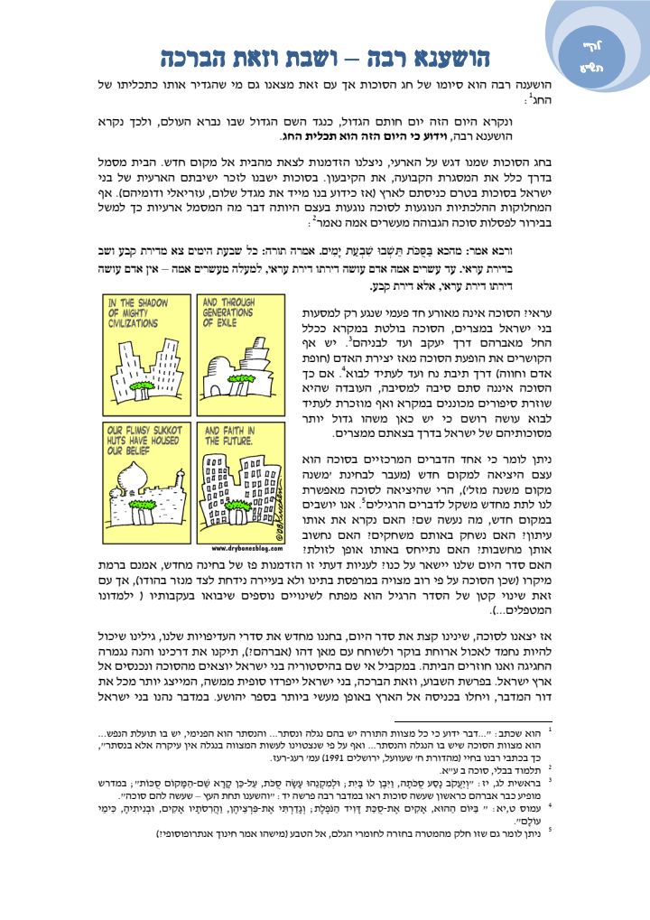 העמוד הראשון של הושענא רבה
